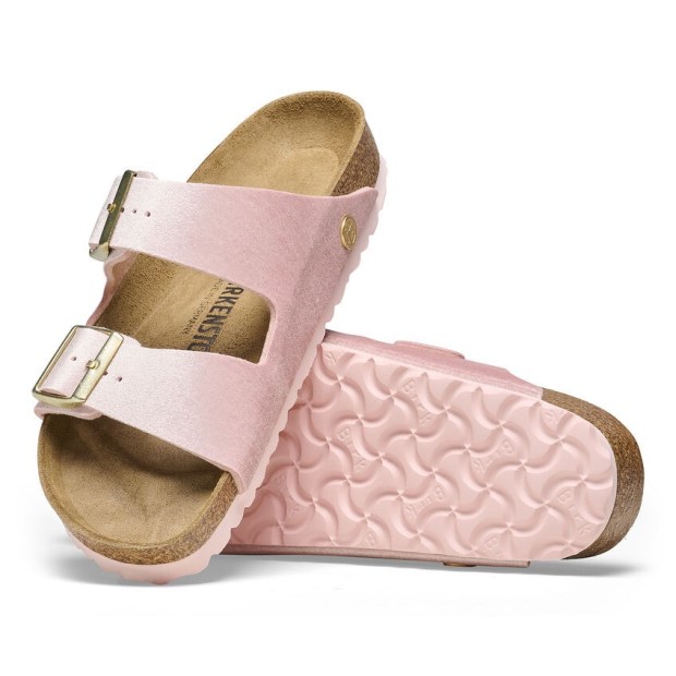 Birkenstock is donating 20% of its sales of the limited-edition velvety pink Arizona to the National Breast Cancer Foundation. (Photo birkenstock.com)
