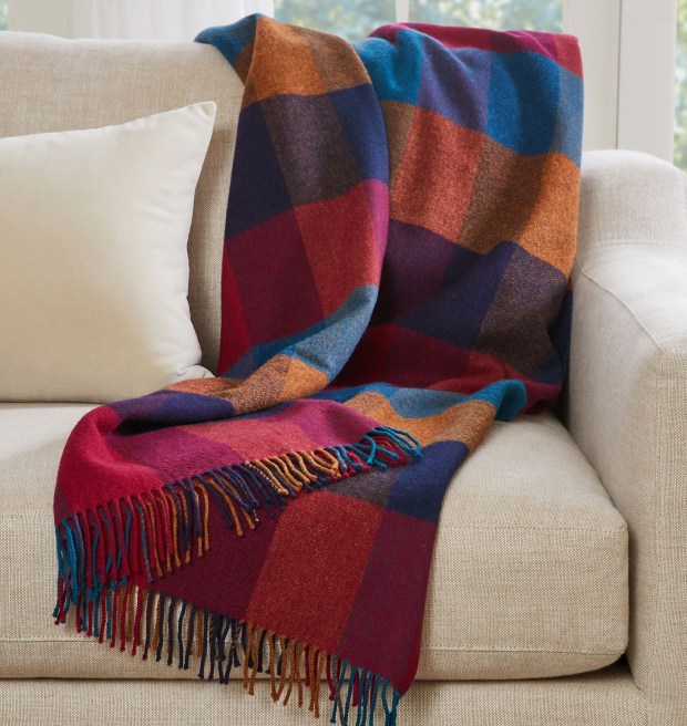 The Lambswool Throw in Multi from Rejuvenation (rejuvenation.com)