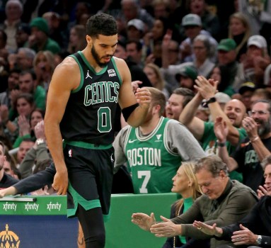 The Celtics scored 155 points — the second-most points in a regular-season game in franchise history — in their 51-point blowout of the Pacers.